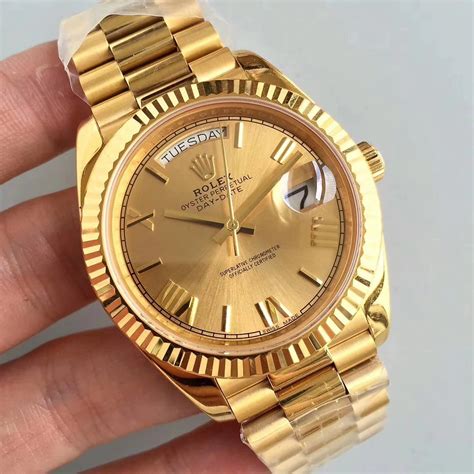 rolex day date gold real vs fake|immitation Rolex watches.